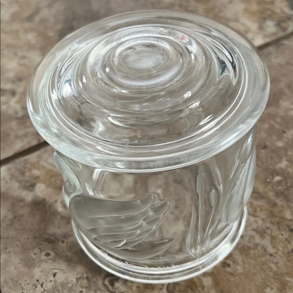 Teleflora France Glass Swan Container Jar with Lid - Picture 2 of 4